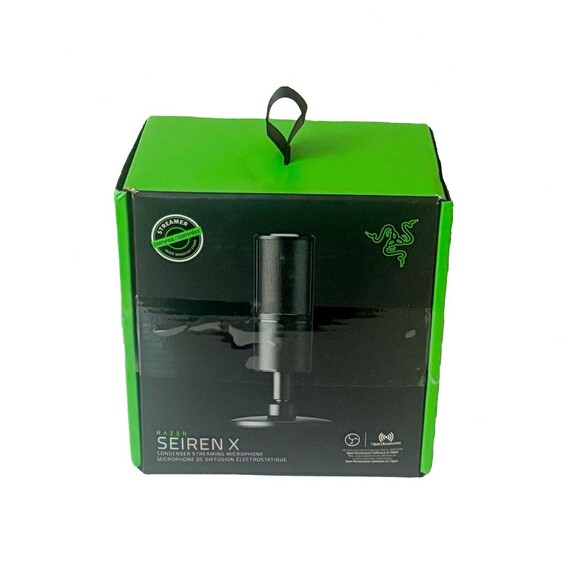 Razer Seiren X Black Condenser Streaming Microphone USB built in Shock Mount - Picture 1 of 16